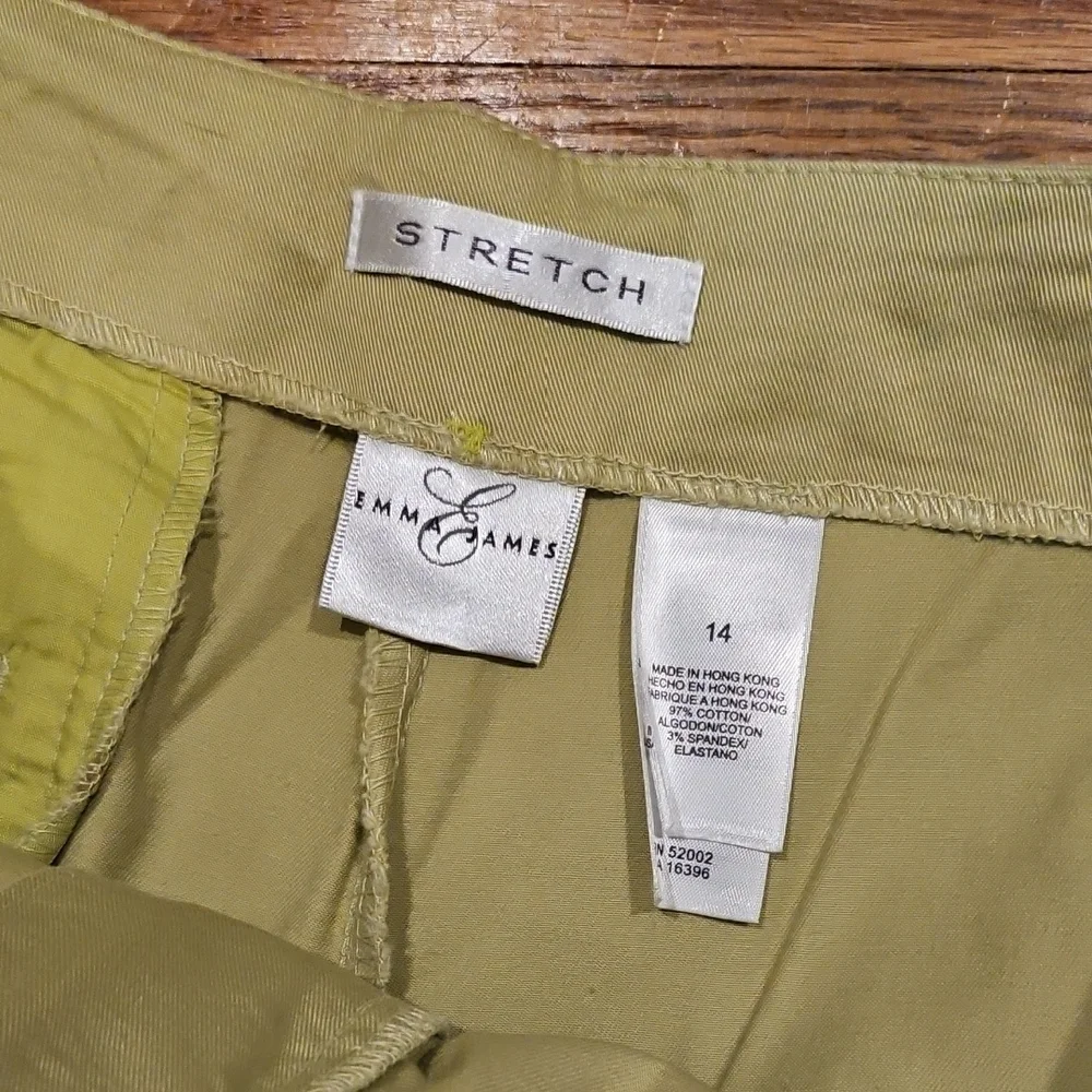Emma James Women's Olive Green Stretch Pants - Picture 2 of 3